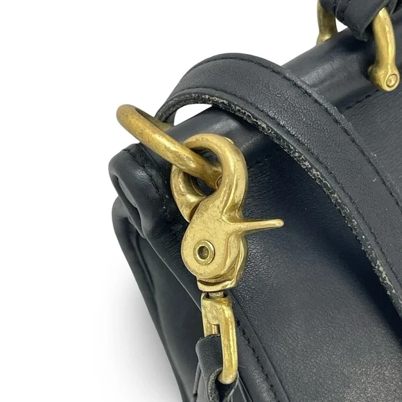 🛎️ Coach Willis Vintage Turnlock Crossbody Bag L2P-9927 in Black! - Picture 3 of 16